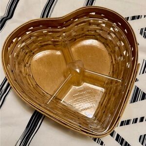 Longaberger EUC Heart-Shaped Woven Basket
